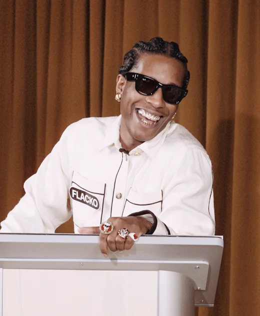 A$AP Rocky at a Bilt Rent Day event